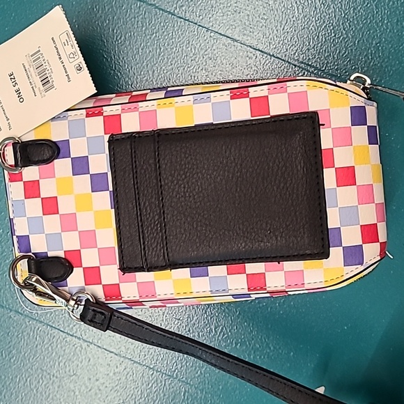 No Boundaries Rainbow Checkered Phone Crossbody - Picture 3 of 7